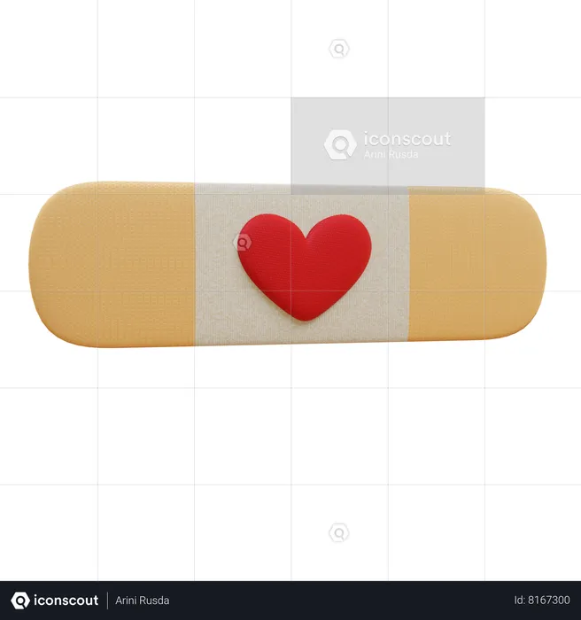 Heart Bandage  3D Icon