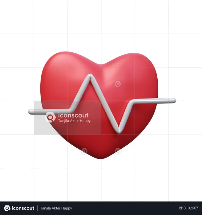 Heart Beat  3D Icon