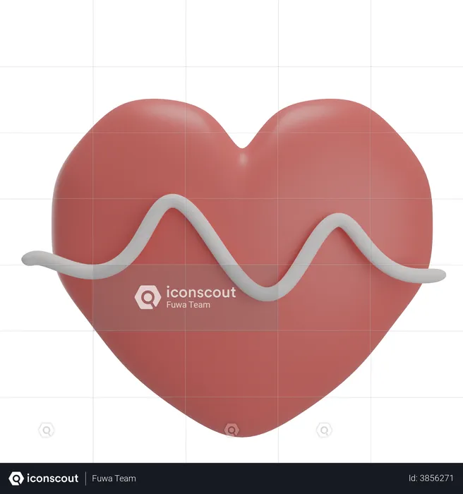 Heart Beat  3D Illustration
