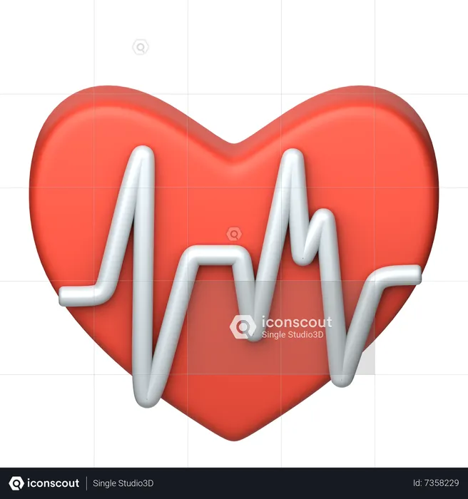 Heart Beat  3D Icon