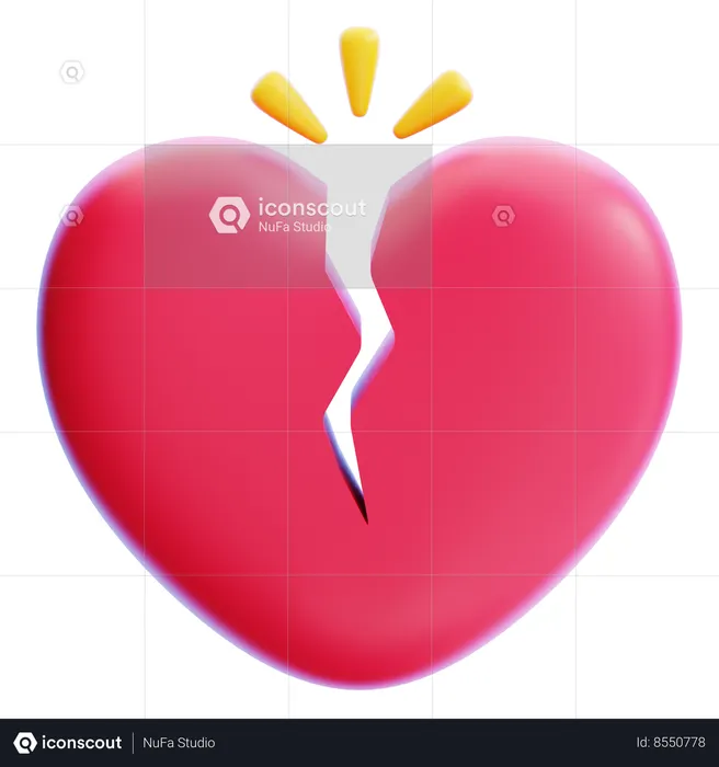 Heart Break  3D Icon