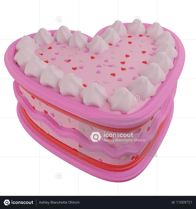 Heart Cake  3D Icon