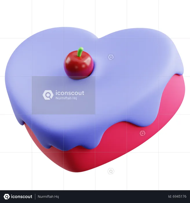 Heart Cake  3D Icon