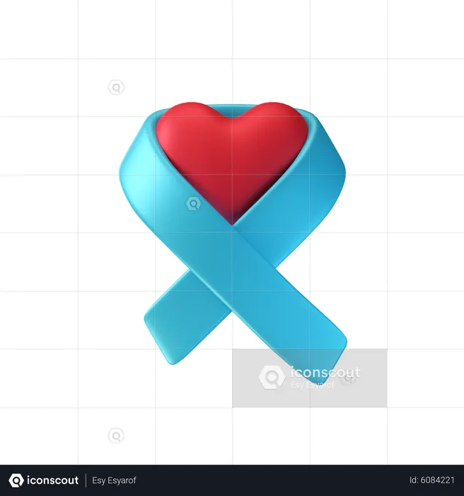 Heart Cancer Awareness  3D Icon