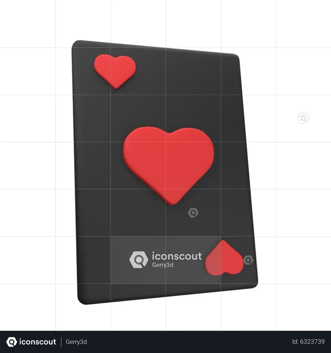 Heart Card  3D Icon