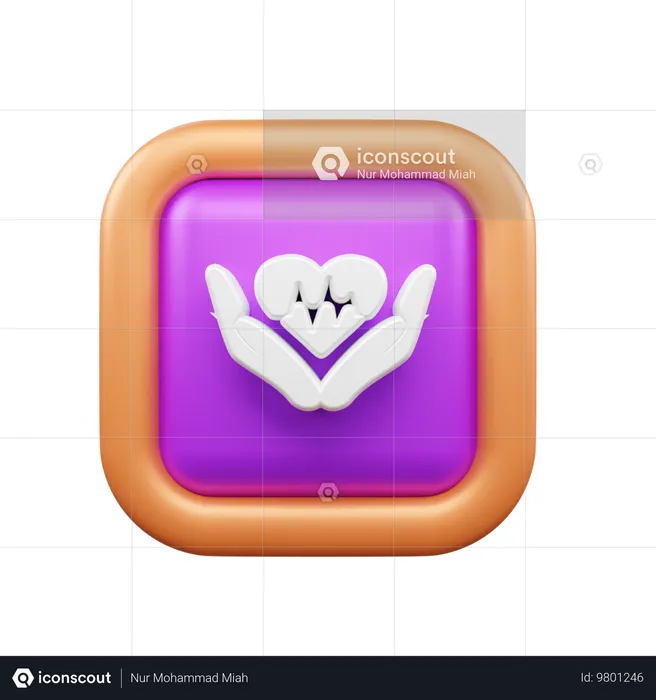 Heart Care  3D Icon