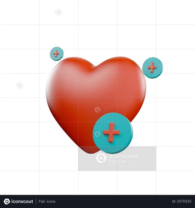 Heart Care  3D Illustration