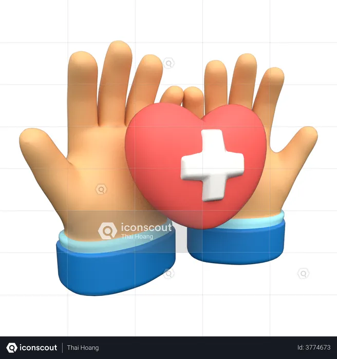 Heart Care  3D Illustration