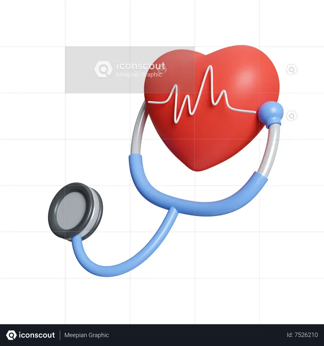 Heart Check Up  3D Icon