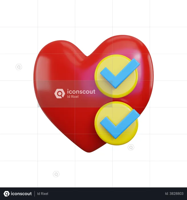 Heart checkup  3D Illustration