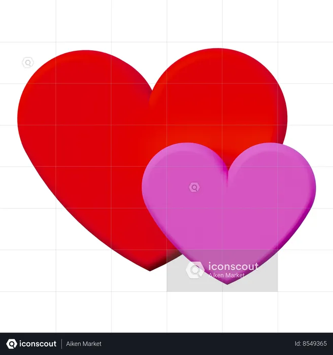 Heart Couple  3D Icon