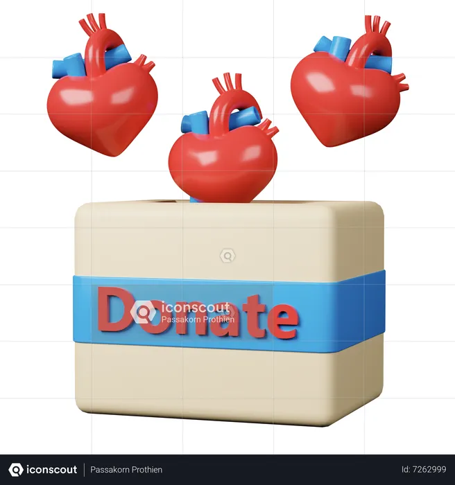 Heart Donation  3D Icon