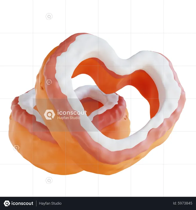 Heart Donuts  3D Icon