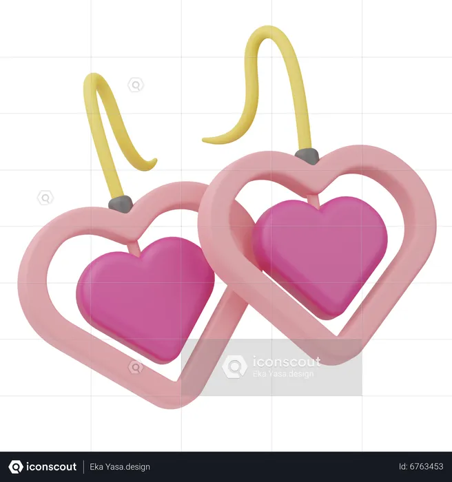 Heart Earrings  3D Icon