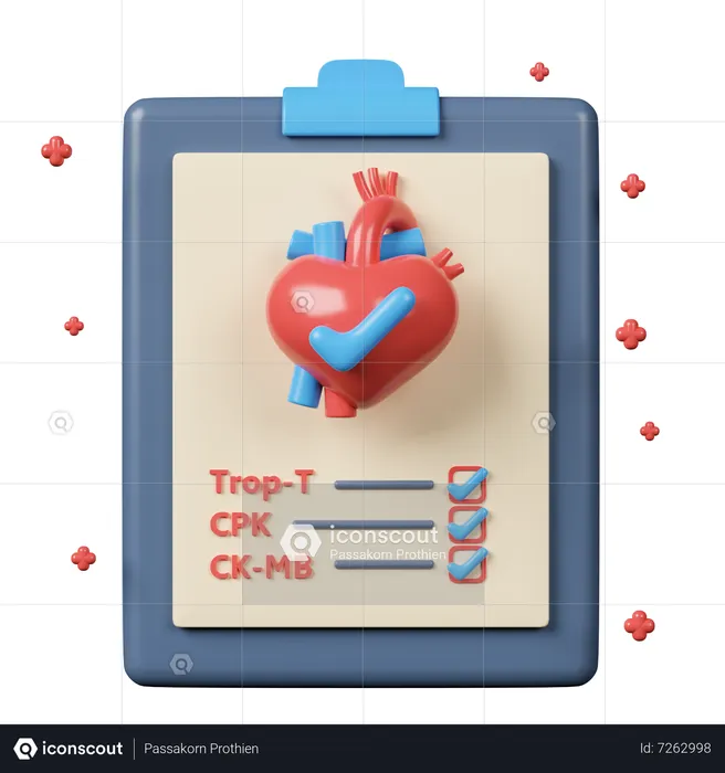 Heart Examination Report  3D Icon