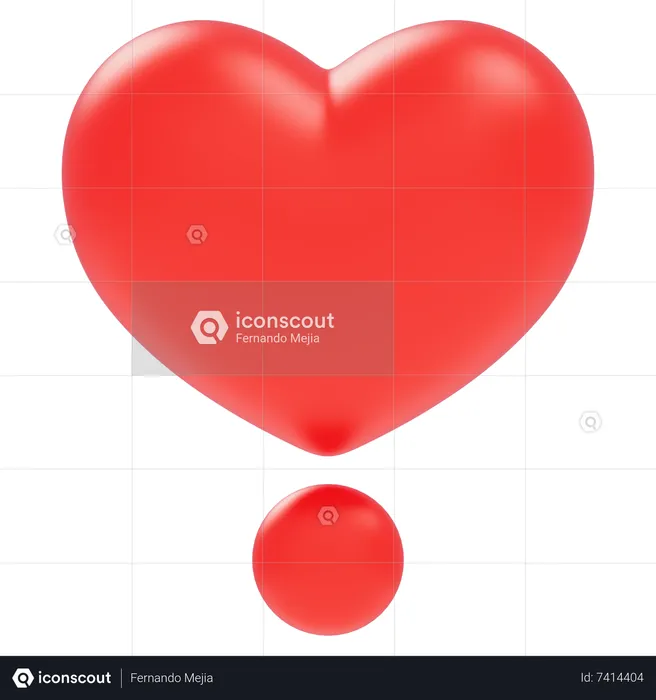 Heart Exclamation  3D Icon