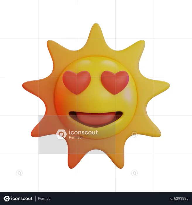 Heart Eye Emoji Emoji 3D Icon