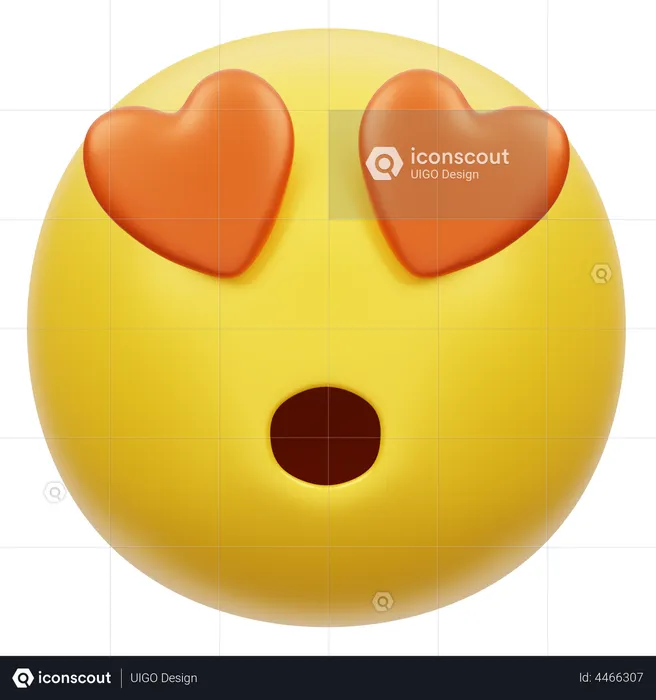 Heart Eyes Emoji 3D Emoji
