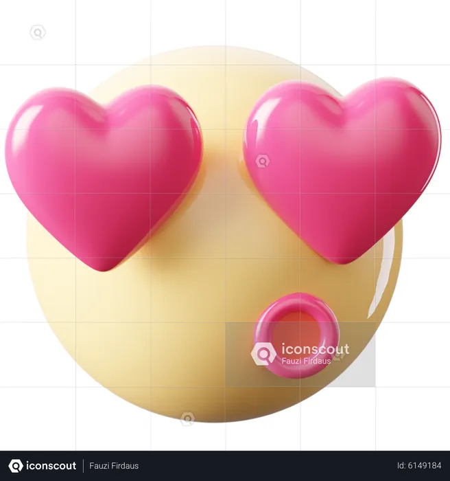 Heart Eyes  3D Icon