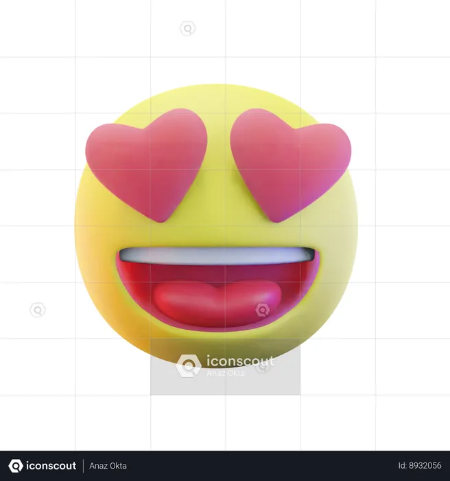 Heart Face Emoji Emoji 3D Icon
