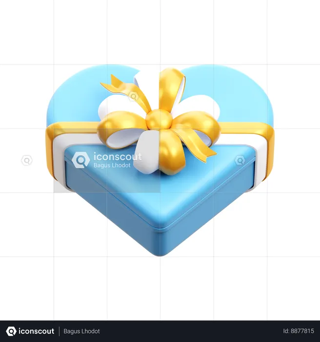 Heart Gift Box  3D Icon