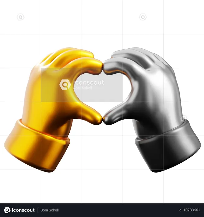 Heart Hands  3D Icon