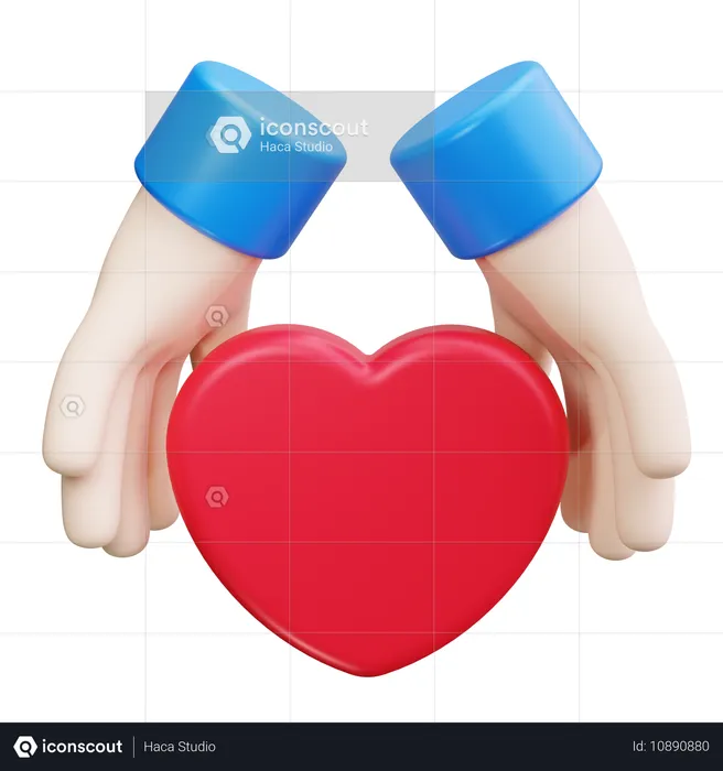 Heart Hands  3D Icon