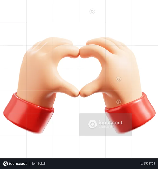 Heart Hands  3D Icon