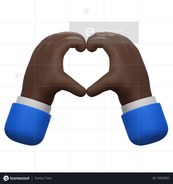 Heart Hands Gesture  3D Icon