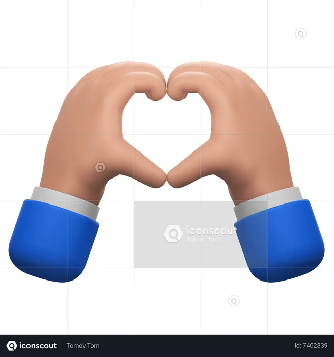 Heart Hands Gesture  3D Icon