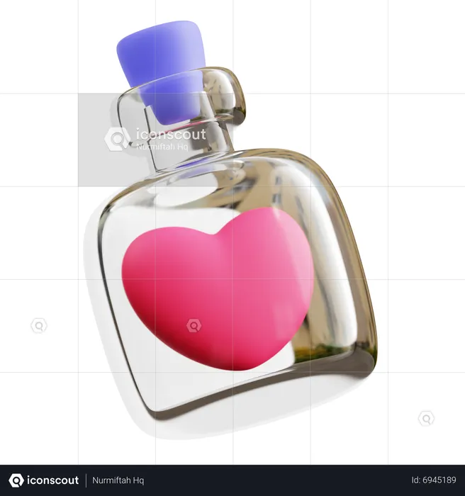 Heart in Bottle  3D Icon