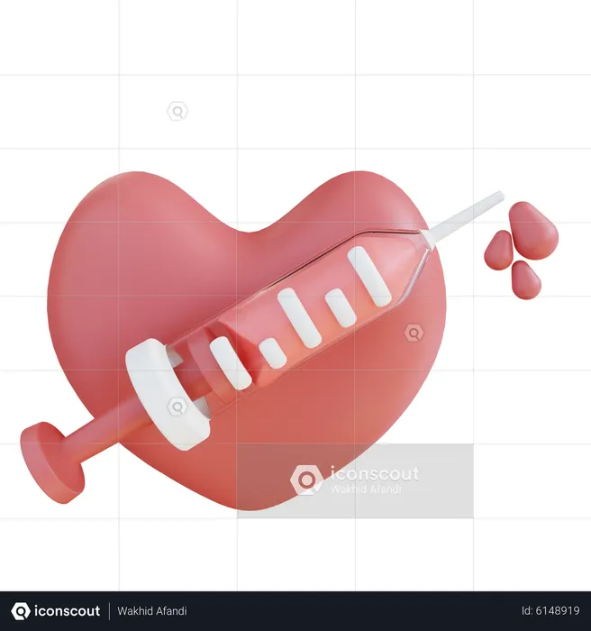 Heart Injection  3D Icon