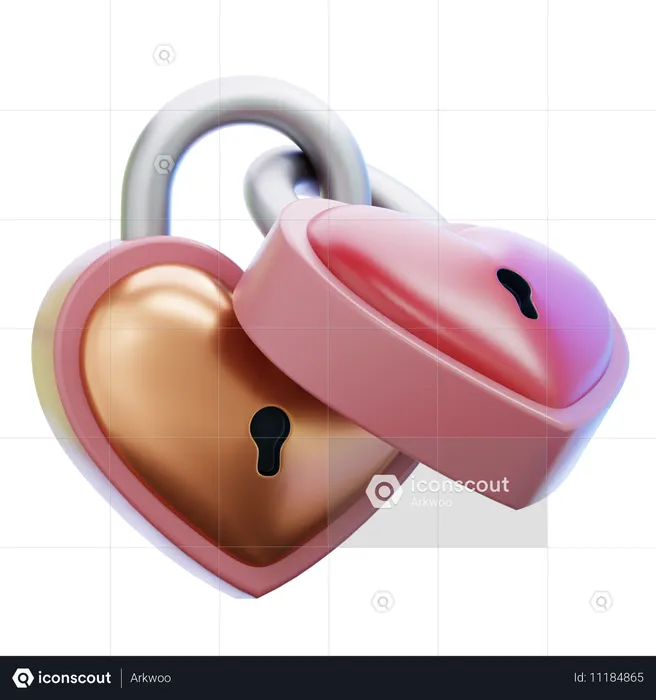 Heart Lock 2  3D Icon