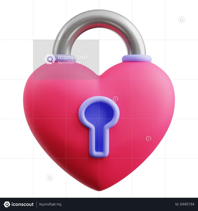 Heart Lock  3D Icon