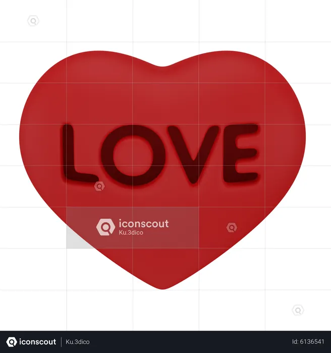Heart love  3D Icon