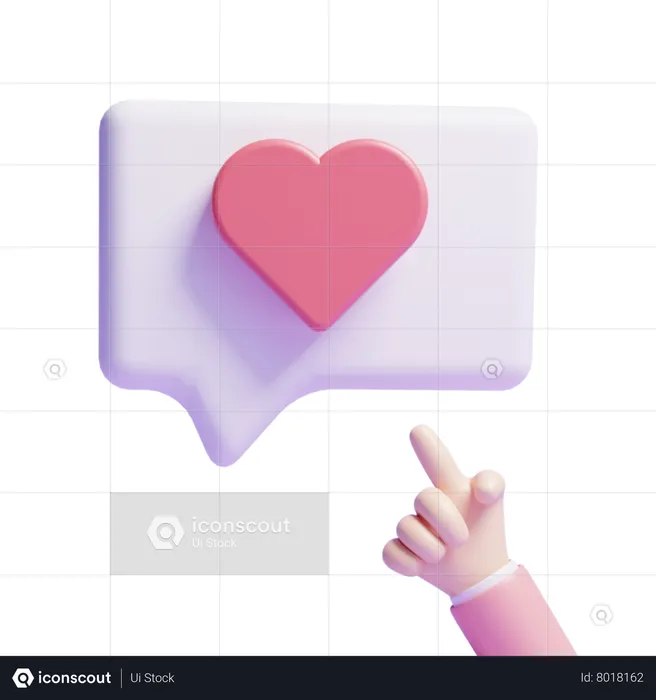 Heart Message  3D Icon