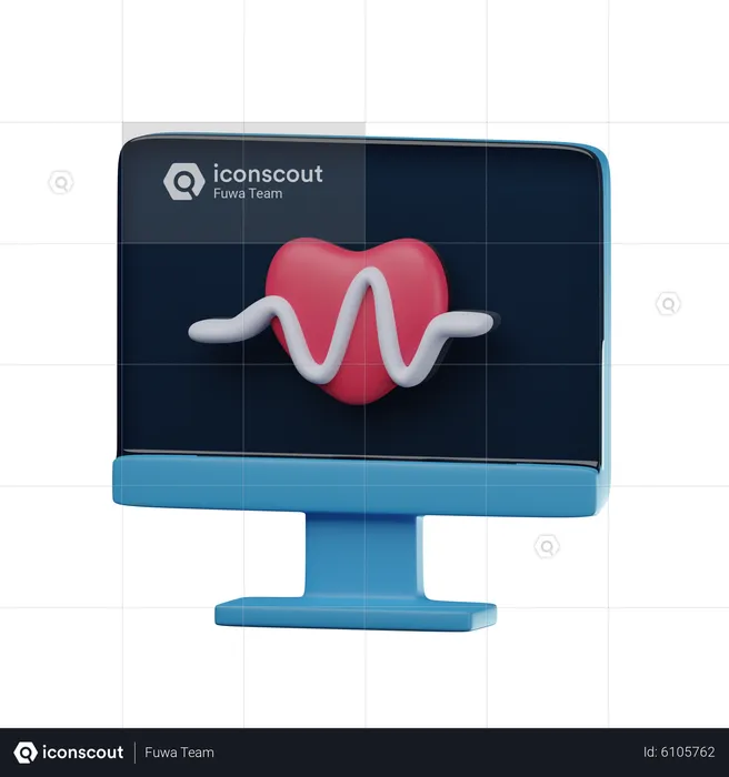 Heart Monitoring  3D Icon