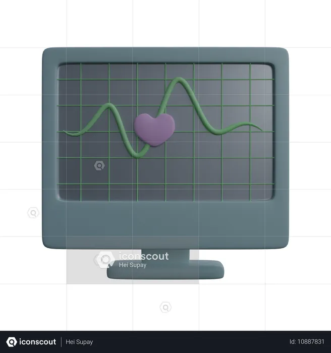 Heart Pulse  3D Icon