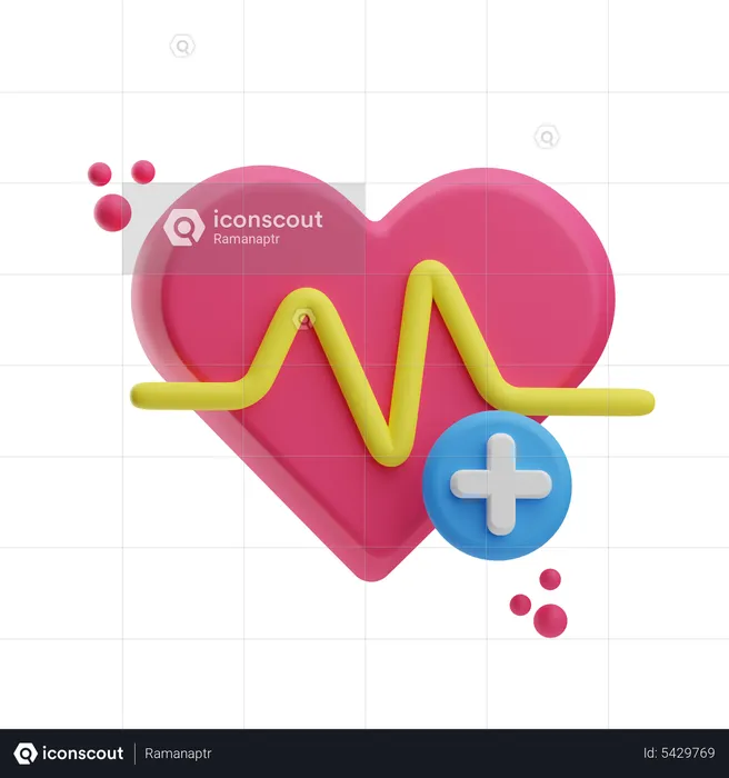 Heart Pulse  3D Icon