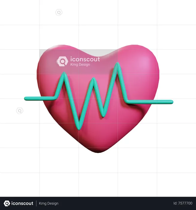 Heart Rate  3D Icon