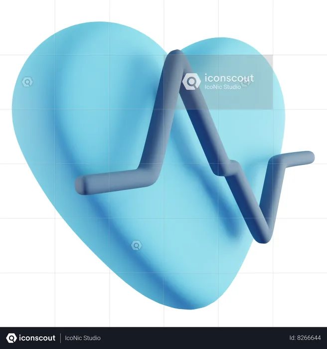 Heart Rate  3D Icon