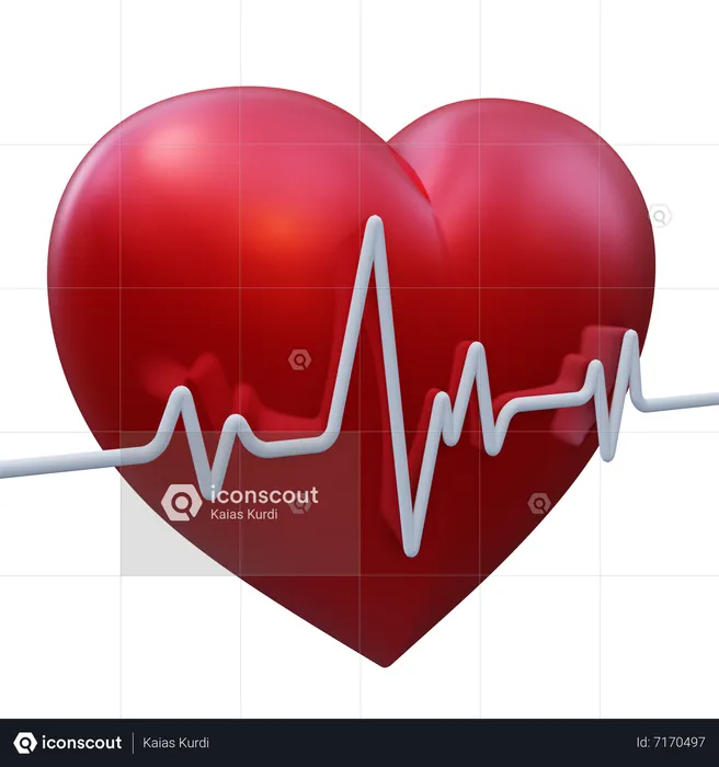 Heart Rate  3D Icon