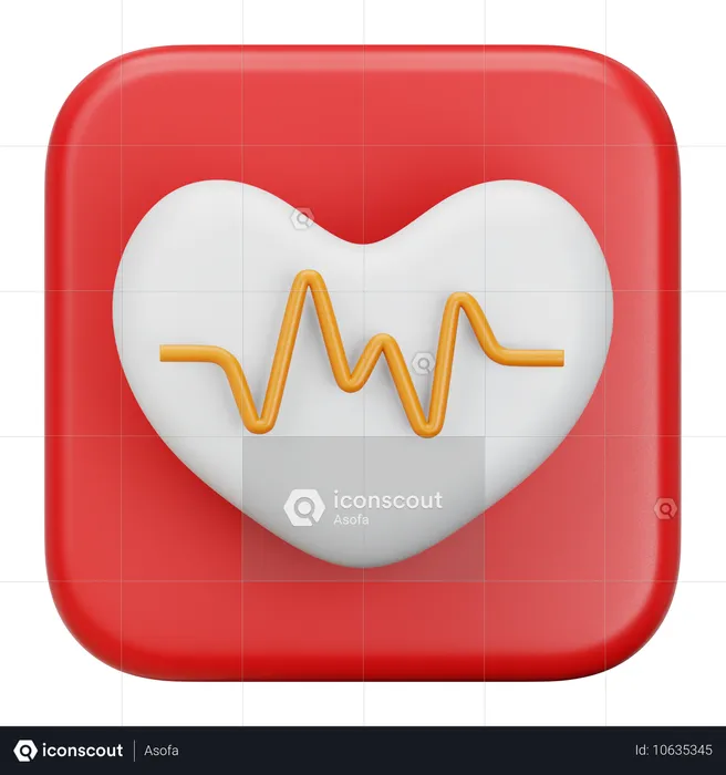 Heart Rate  3D Icon