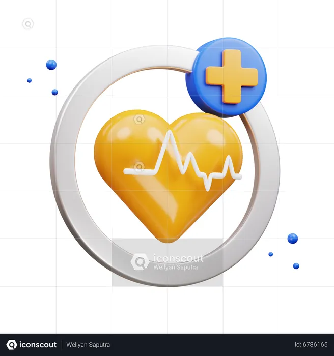 Heart Rate  3D Icon