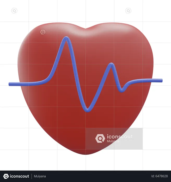 Heart Rate  3D Icon