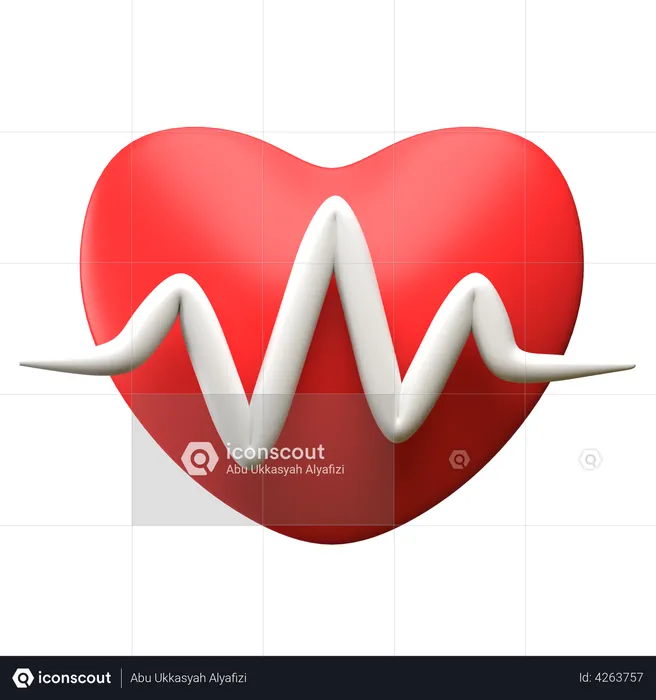 Heart Rate  3D Illustration