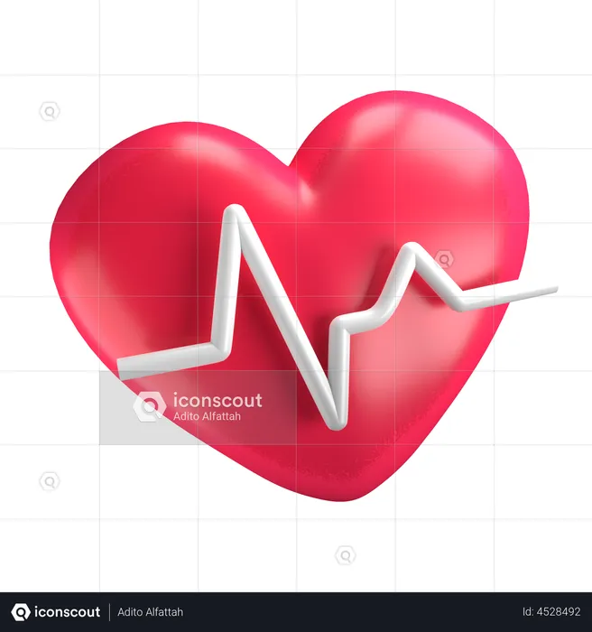 Heart Rate 3D Illustration download in PNG, OBJ or Blend format