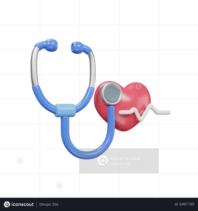 Heart Rate Check  3D Icon