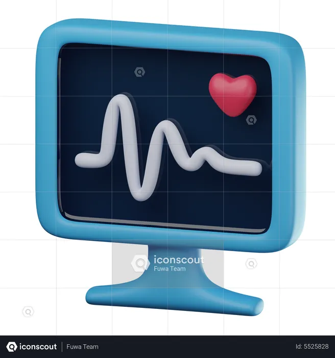 Heart Rate Monitor  3D Icon