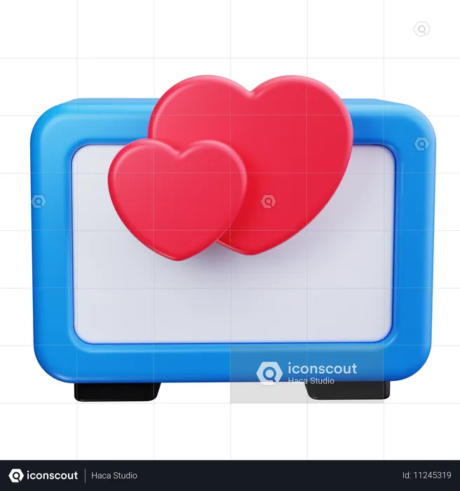 Heart Rate Monitor  3D Icon